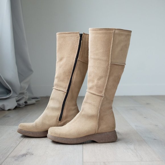 Suede tall boots made in Spain SZ 37 - Picture 1 of 16